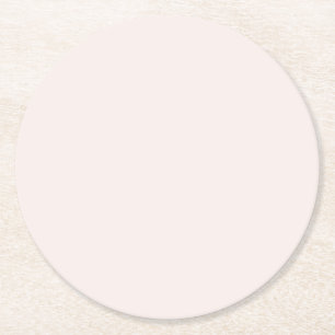 Dessous-de-verre Rond En Papier solide rose lait