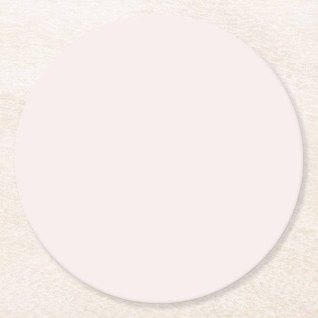 Dessous-de-verre Rond En Papier solide rose lait (Devant)