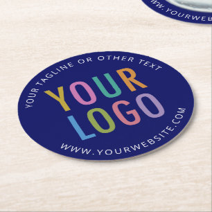Dessous-de-verre Rond En Papier Sous-verres Blue Bar logo personnalisé en quantité
