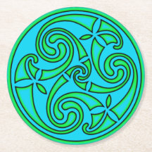 Sous-verres en papier d'art et de design celtiques