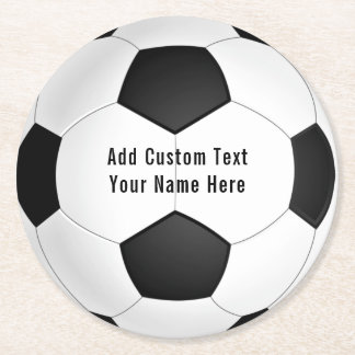 Dessous-de-verre Rond En Papier Sous-verres en papier de ballon de football person