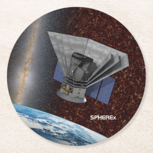 Dessous-de-verre Rond En Papier SPHEREx Chasseur Galaxy Spacecraft