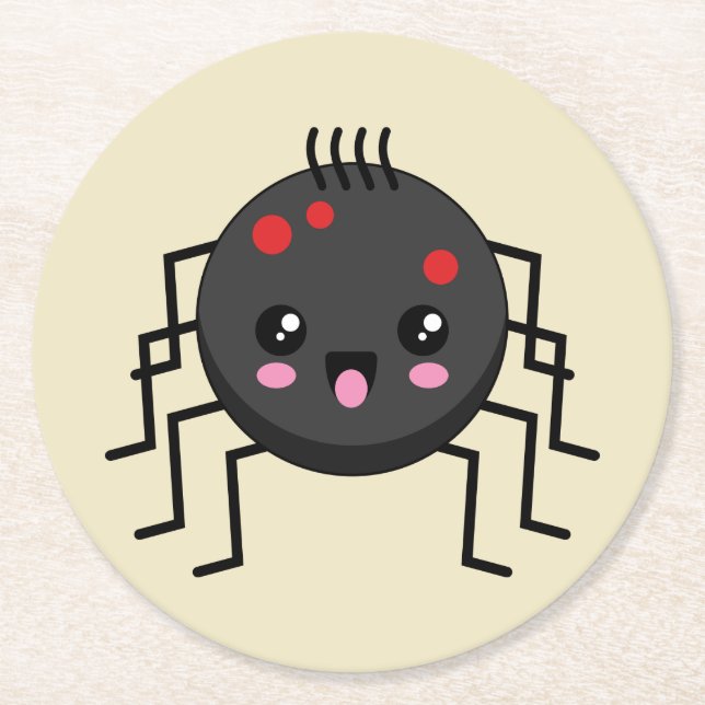 Dessous-de-verre Rond En Papier Spider (Devant)