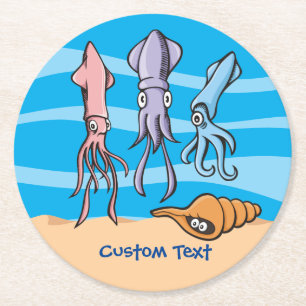 Dessous-de-verre Rond En Papier Squid