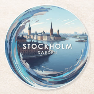 Dessous-de-verre Rond En Papier Stockholm Suède Voyages