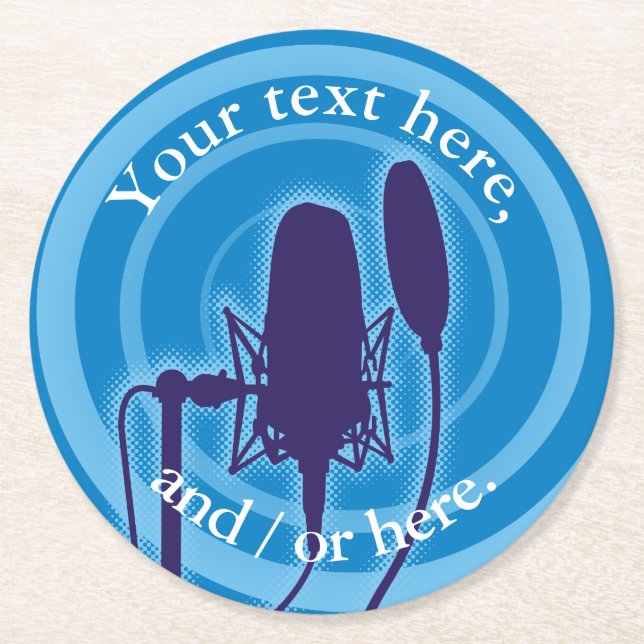 Dessous-de-verre Rond En Papier Studio microphone (Devant)