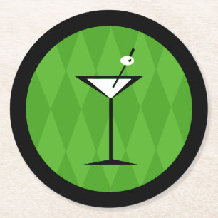 Dessous-de-verre Rond En Papier {Style Vintage} { Martini }