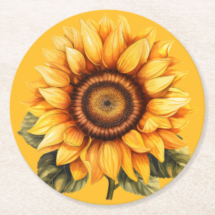 Dessous-de-verre Rond En Papier Sunshine