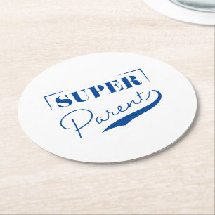 Dessous-de-verre Rond En Papier Super parent