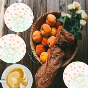 Dessous-de-verre Rond En Papier Sweet Peach 1er Anniversaire Dessous de verre papi