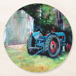 Dessous-de-verre Rond En Papier T' Old Tractor Coaster