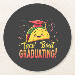 Dessous-de-verre Rond En Papier Taco 'Bout Graduation Cinco De Mayo