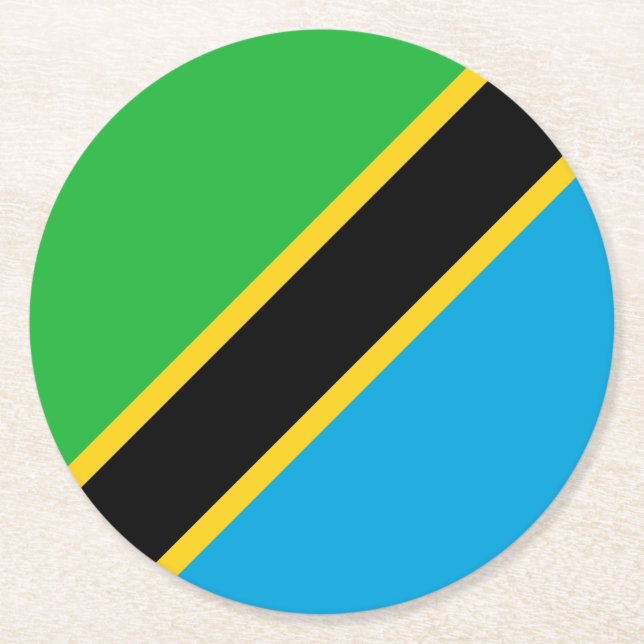 Dessous-de-verre Rond En Papier Tanzanie (Devant)