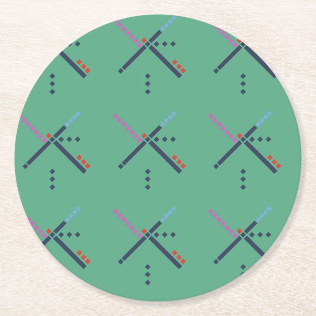 Dessous-de-verre Rond En Papier Tapis aéroport PDX (Devant)