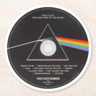 Dessous-de-verre Rond En Papier Tapis de verre - Pink Floyd Dark Side