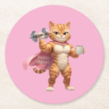 Tapis rond Super Maman Gym Chat