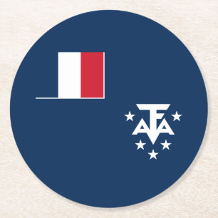 Dessous-de-verre Rond En Papier Terres australes et antarctiques françaises