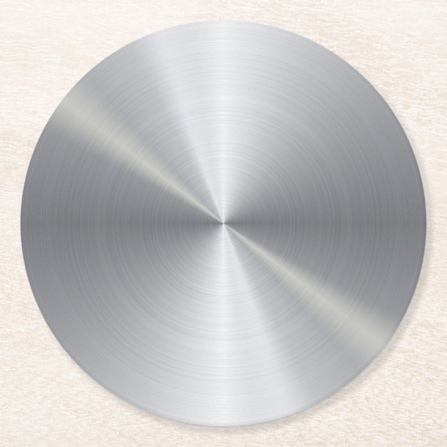 Dessous-de-verre Rond En Papier Texture radiale métallique personnalisée 2 (Devant)