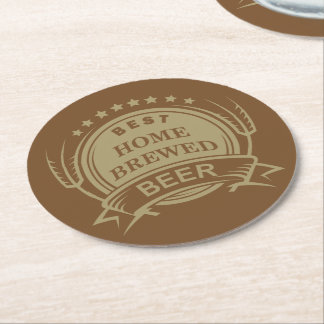 Dessous-de-verre Rond En Papier Thème de la bière rétro