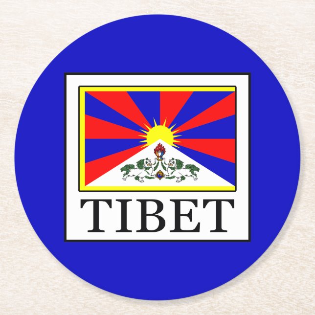 Dessous-de-verre Rond En Papier Tibet (Devant)