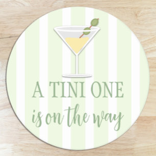 Dessous-de-verre Rond En Papier Tini One Baby Shower