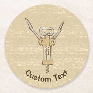 Dessous-de-verre Rond En Papier Tire-bouchon