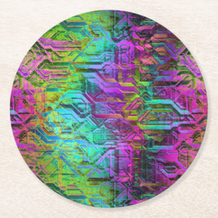 Dessous-de-verre Rond En Papier titane anodisé :