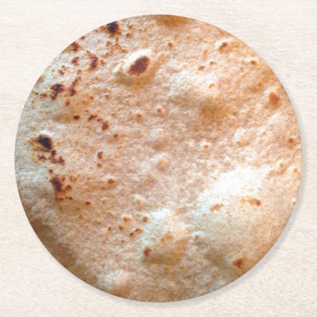 Dessous-de-verre Rond En Papier Tortilla (Devant)
