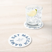 Tournoi de Tennis Crest Bleu Game Set Match