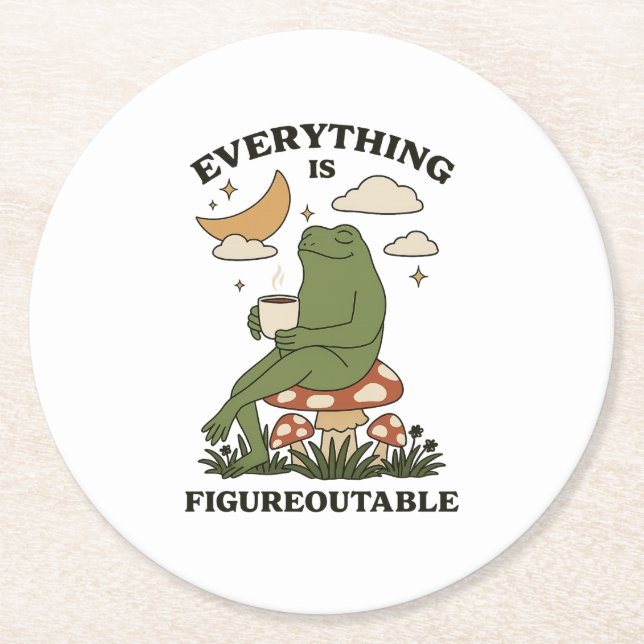 Dessous-de-verre Rond En Papier Tout est Figurable (Devant)