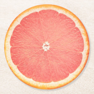 Dessous-de-verre Rond En Papier Tranches de pamplemousse