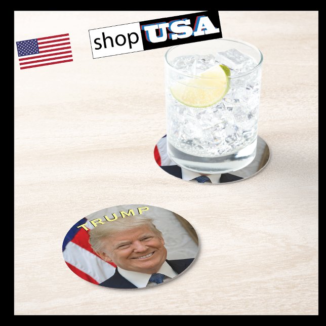 Dessous-de-verre Rond En Papier Trump Président 45 Epic Fun Fantastic (Créateur téléchargé)