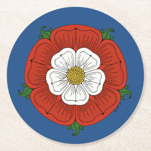 Dessous-de-verre Rond En Papier Tudor Rose