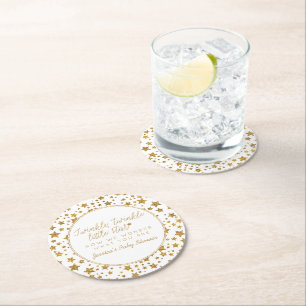Dessous-de-verre Rond En Papier Twink, Twinkle Little Star Baby shower