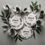 Dessous-de-verre Rond En Papier Un bébé est en train de brasser des fleurs gothiqu<br><div class="desc">Collection "Goth Baby" - un mélange unique de fleurs délicates et de crânes pointus, élégamment confectionnés en noir et blanc classique. Offrez-vous un décor et des invitations à la douche pour bébé, parfaitement conçu pour ceux qui apprécient la beauté des contrastes. Que vous fêtiez l'arrivée d'un petit ou que vous...</div>