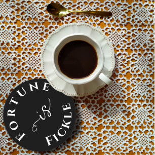 Dessous-de-verre Rond En Papier Un homme et un homme encouragent noir blanc