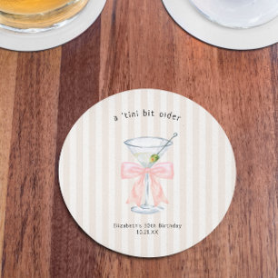 Dessous-de-verre Rond En Papier Un peu plus âgée   Anniversaire sur le thème du Ma