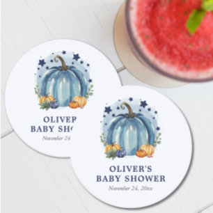 Dessous-de-verre Rond En Papier Un thème personnalisé pour une Baby Shower de garç
