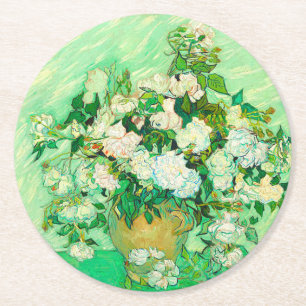 Dessous-de-verre Rond En Papier Van Gogh White Roses