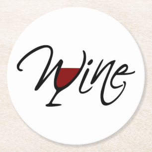 DESSOUS-DE-VERRE ROND EN PAPIER VIN