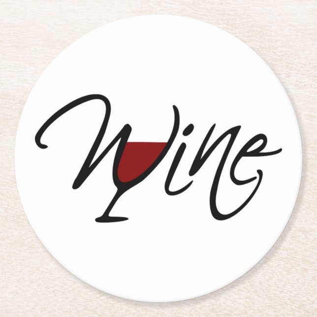 DESSOUS-DE-VERRE ROND EN PAPIER VIN (Devant)