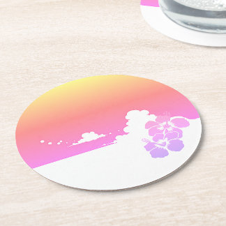 Dessous-de-verre Rond En Papier Vintage Ipanema Vibes Retro Canvas
