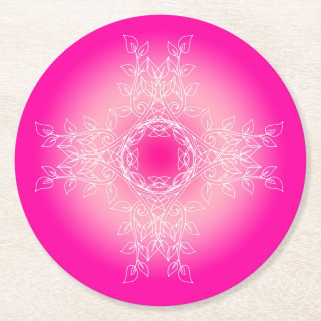 Dessous-de-verre Rond En Papier violet (Devant)
