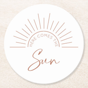 Dessous-de-verre Rond En Papier Voici Le Soleil