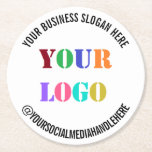 Dessous-de-verre Rond En Papier Votre entreprise Logo Texte Social Media Paper Des<br><div class="desc">Couleurs et Polices personnalisées - Dessous de verre papier avec votre logo d'entreprise Promotionnels Social Media Name Company Slogan Professional Personnalisé Costers Gift - Ajouter votre logo - Image - Photo / Business Slogan - Tagline - Nom - Entreprise / Social Media Handle - Site Internet - Email - Téléphone...</div>