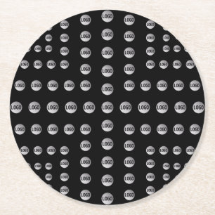 Dessous-de-verre Rond En Papier Votre logo ou n'importe quelle image Motif moder