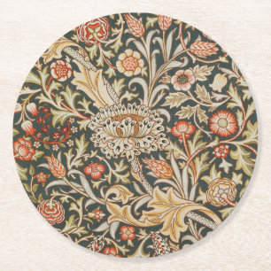 Dessous-de-verre Rond En Papier William Morris Trent Garden Fleur Classique Botani