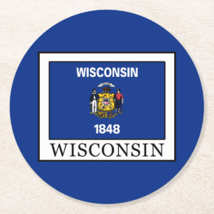 Dessous-de-verre Rond En Papier Wisconsin