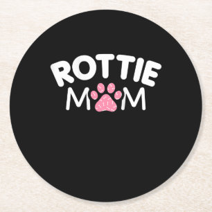 Dessous-de-verre Rond En Papier Womens Rottie Mama Apparel Rottweiler Owner Lover