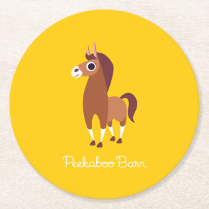 Dessous-de-verre Rond En Papier Zora le cheval